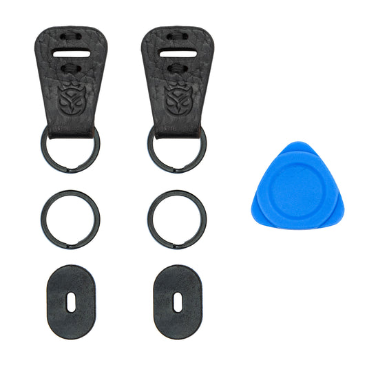 Square Lug to Split Ring Convert Kit - Stealth (1 pair)