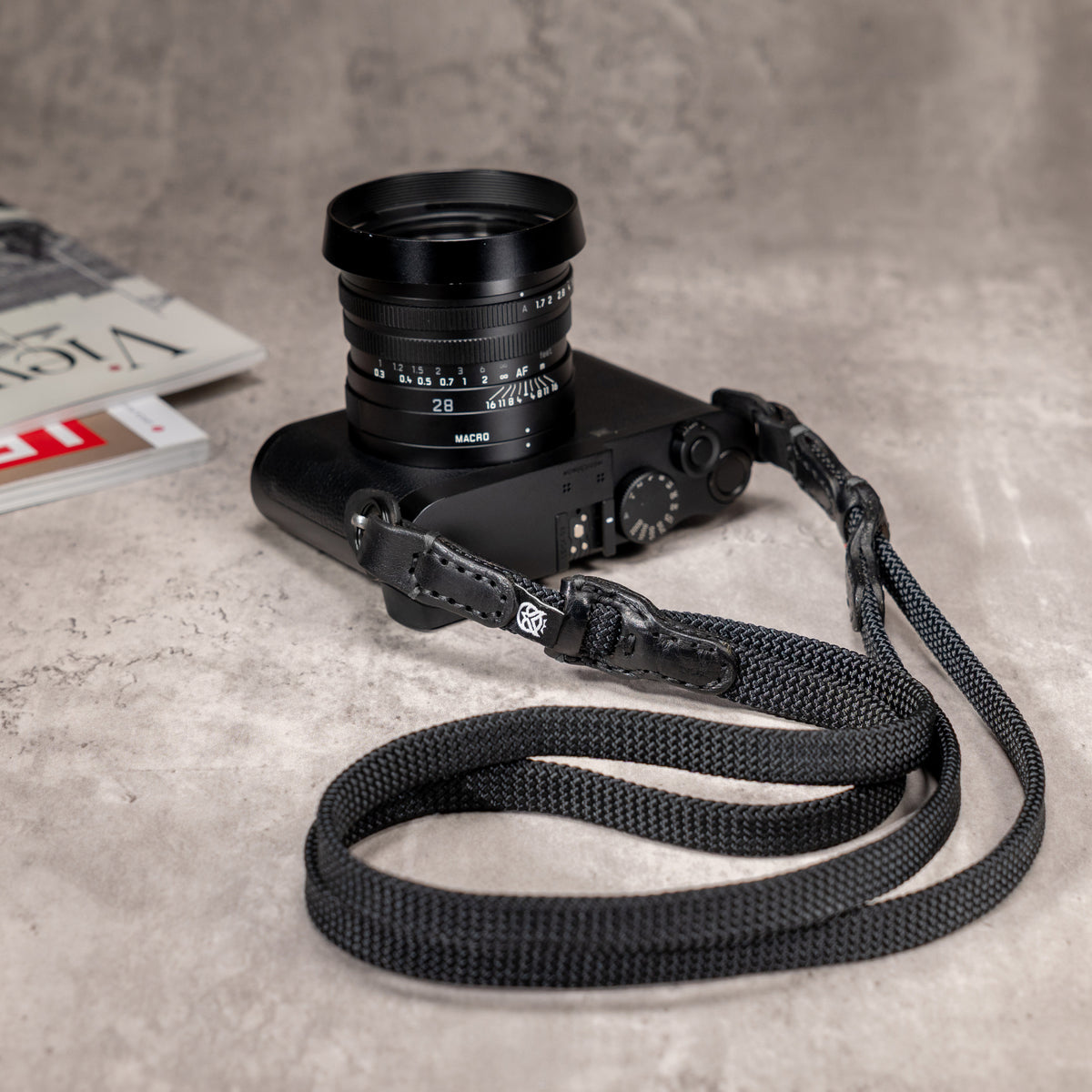 No Slice Steel Core Trailflex Adjustable Camera Strap - Stealth