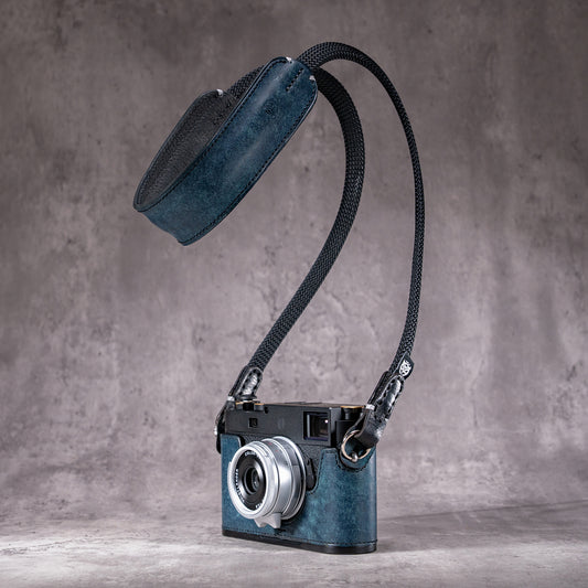 Classic Flat Padded Rope Camera Strap - Cobalt Patina