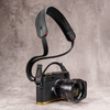 Classic Flat Padded Rope Camera Strap - Black with Red Accent