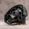 Classic Flat Padded Rope Camera Strap - Black with Red Accent