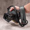 Classic Flat Padded Rope Camera Strap - Black with Red Accent
