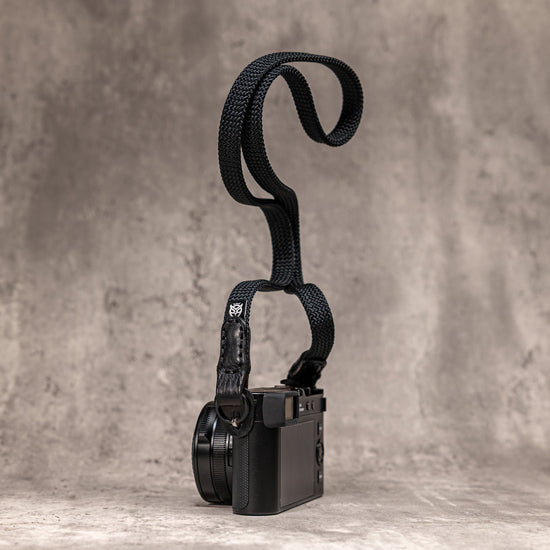 No Slice Steel Core Flat Rope Camera Strap - Stealth