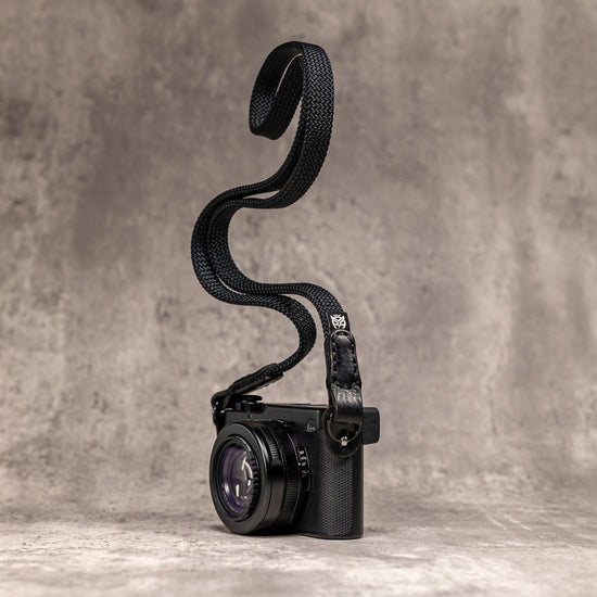 No Slice Steel Core Flat Rope Camera Strap - Stealth