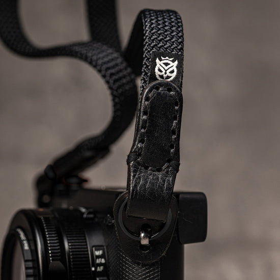 No Slice Steel Core Flat Rope Camera Strap - Stealth
