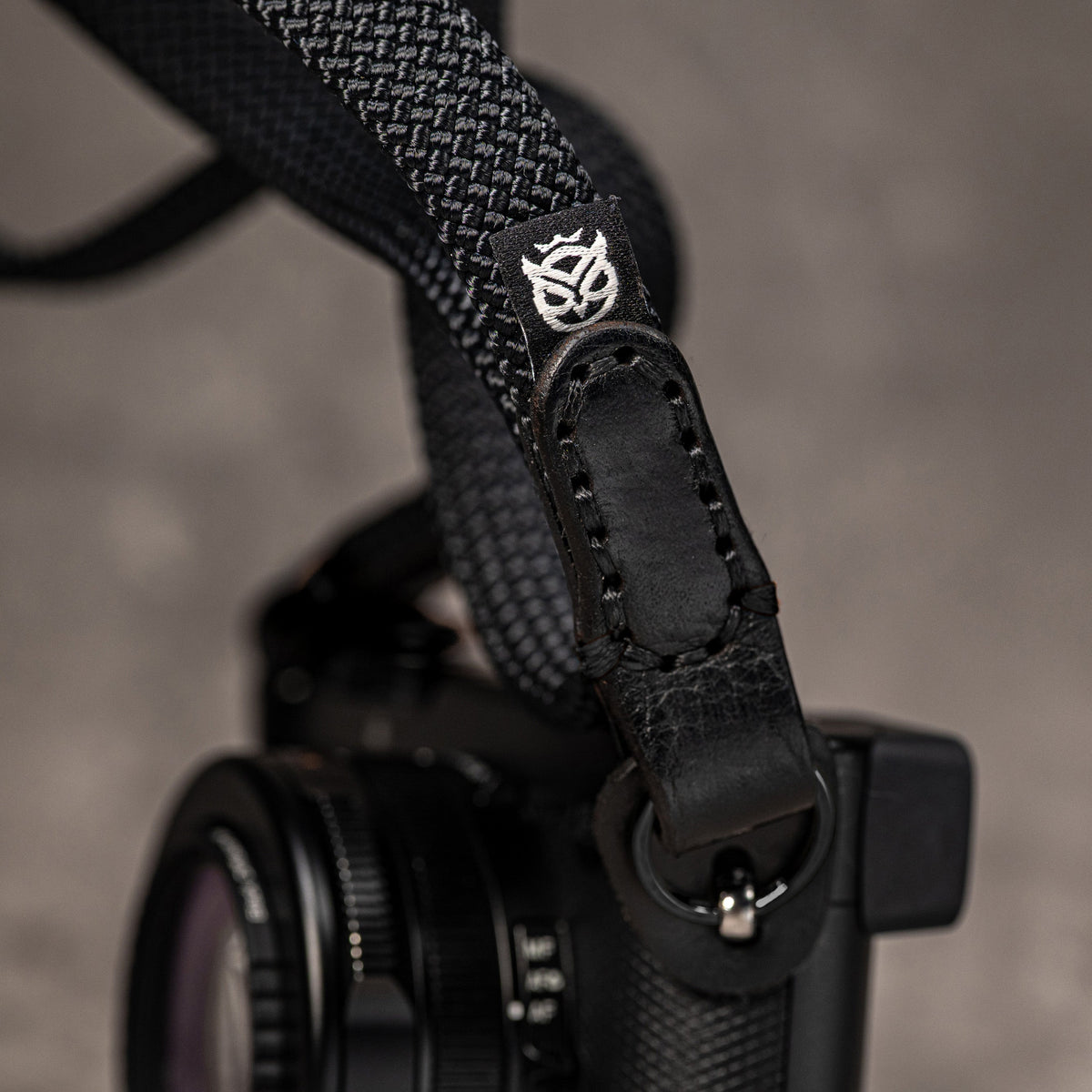No Slice Steel Core Flat Rope Camera Strap - Stealth