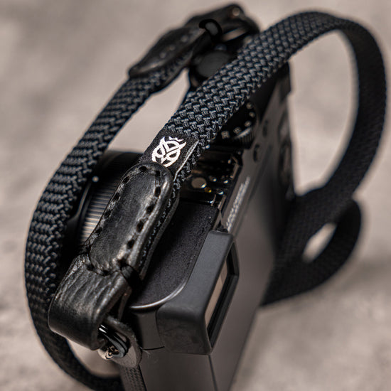 No Slice Steel Core Flat Rope Camera Strap - Stealth
