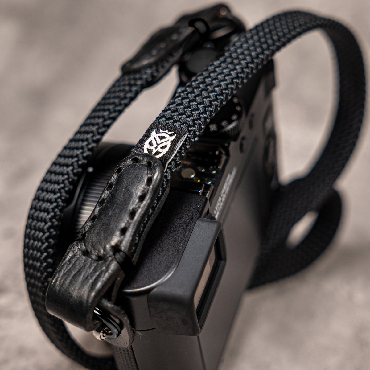 No Slice Steel Core Flat Rope Camera Strap - Stealth
