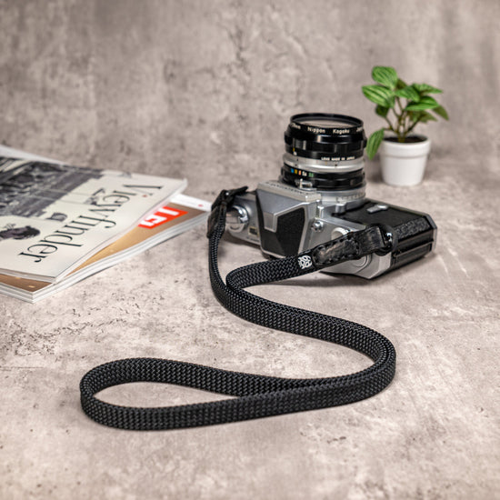 No Slice Steel Core Flat Rope Camera Strap - Stealth