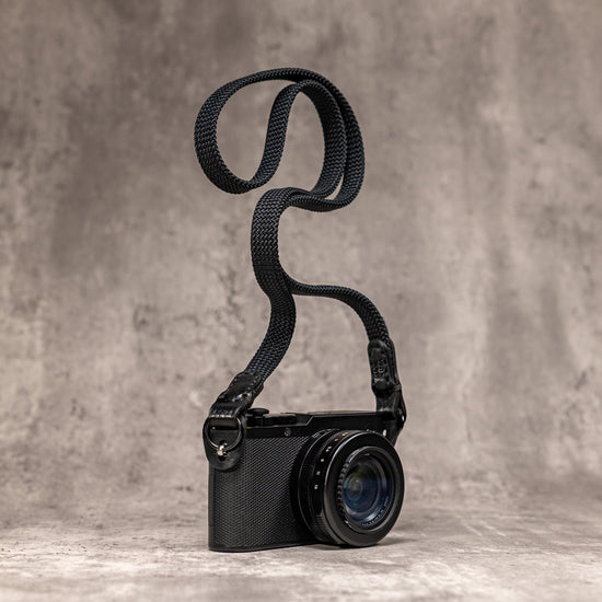 No Slice Steel Core Flat Rope Camera Strap - Stealth