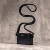 No Slice Steel Core Flat Rope Camera Strap - Black with Red Accent