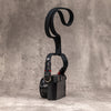 No Slice Steel Core Flat Rope Camera Strap - Black with Red Accent