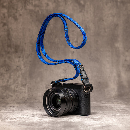 Classic Flat Rope Camera Strap - Blue