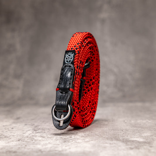 Classic Flat Rope Camera Strap - Red