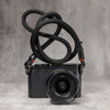 Classic Round Rope Camera Strap - Black with red accent