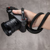 Classic Round Rope Camera Strap - Black with red accent