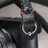 Classic Round Rope Camera Strap - Black with red accent
