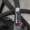 No Slice Steel Core Round Rope Camera Strap - Black with Red Accent