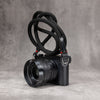 No Slice Steel Core Round Rope Camera Strap - Black with Red Accent