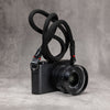 Classic Round Rope Camera Strap - Black with red accent