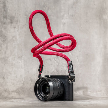 Classic Round Rope Camera Strap - Pixel Pink