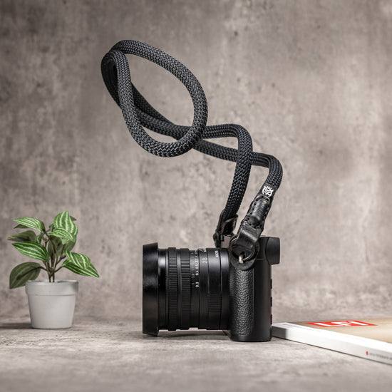 No Slice Steel Core Round Rope Camera Strap - Stealth