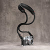 Classic Round Rope Padded Camera Strap - Black with Red Accent