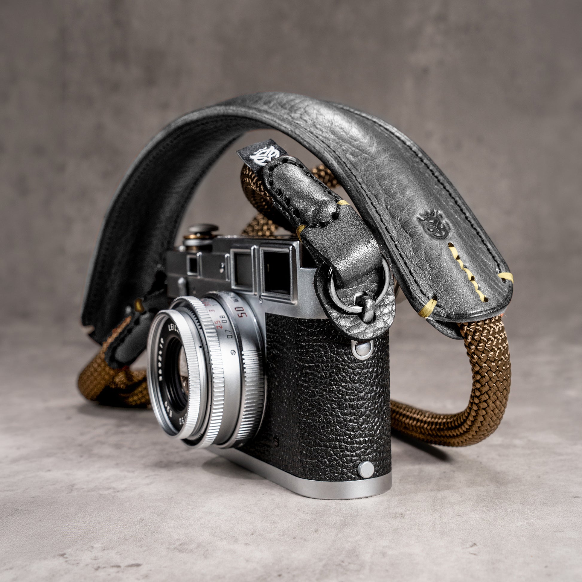 Classic Round Rope Padded Camera Strap - Safari