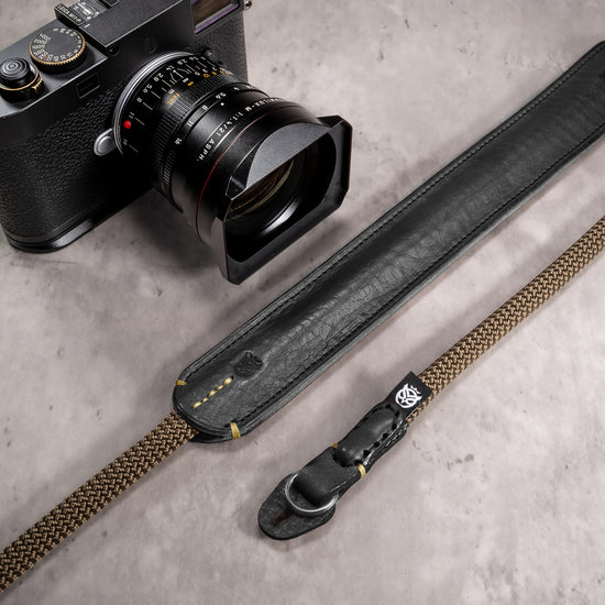 Classic Round Rope Padded Camera Strap - Safari
