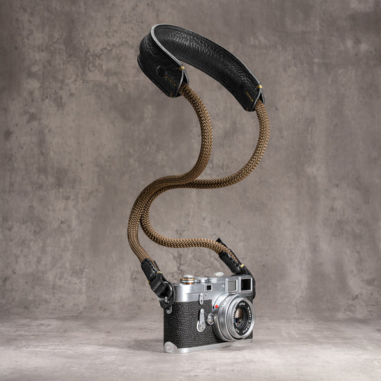 Classic Round Rope Padded Camera Strap - Safari