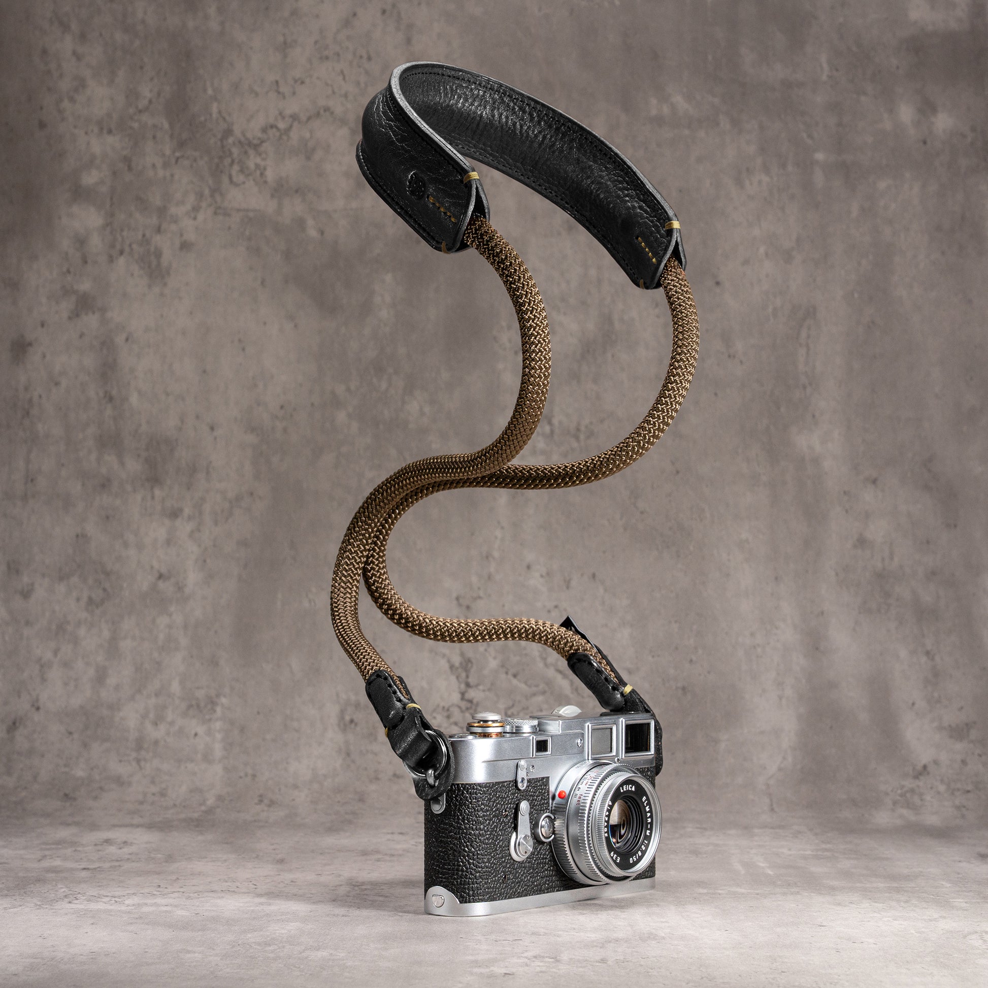 Classic Round Rope Padded Camera Strap - Safari