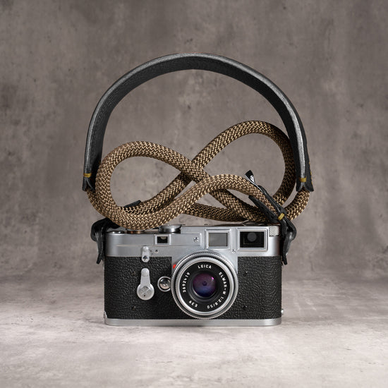 Classic Round Rope Padded Camera Strap - Safari