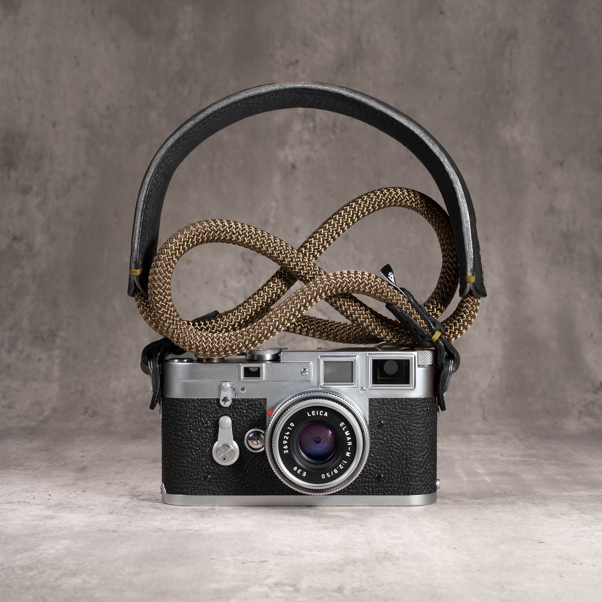 Classic Round Rope Padded Camera Strap - Safari
