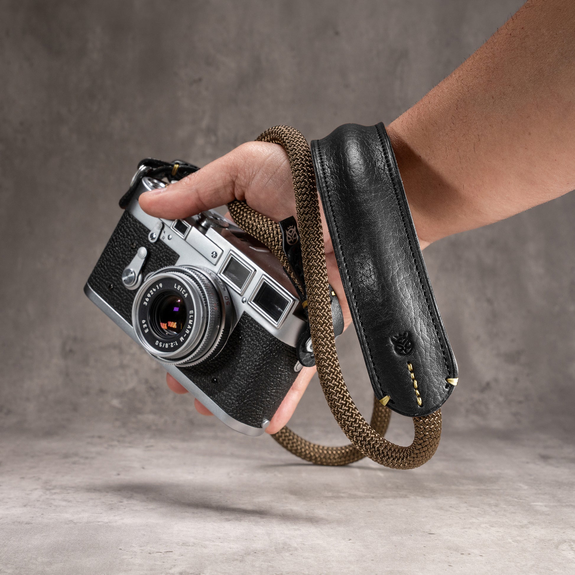 Classic Round Rope Padded Camera Strap - Safari