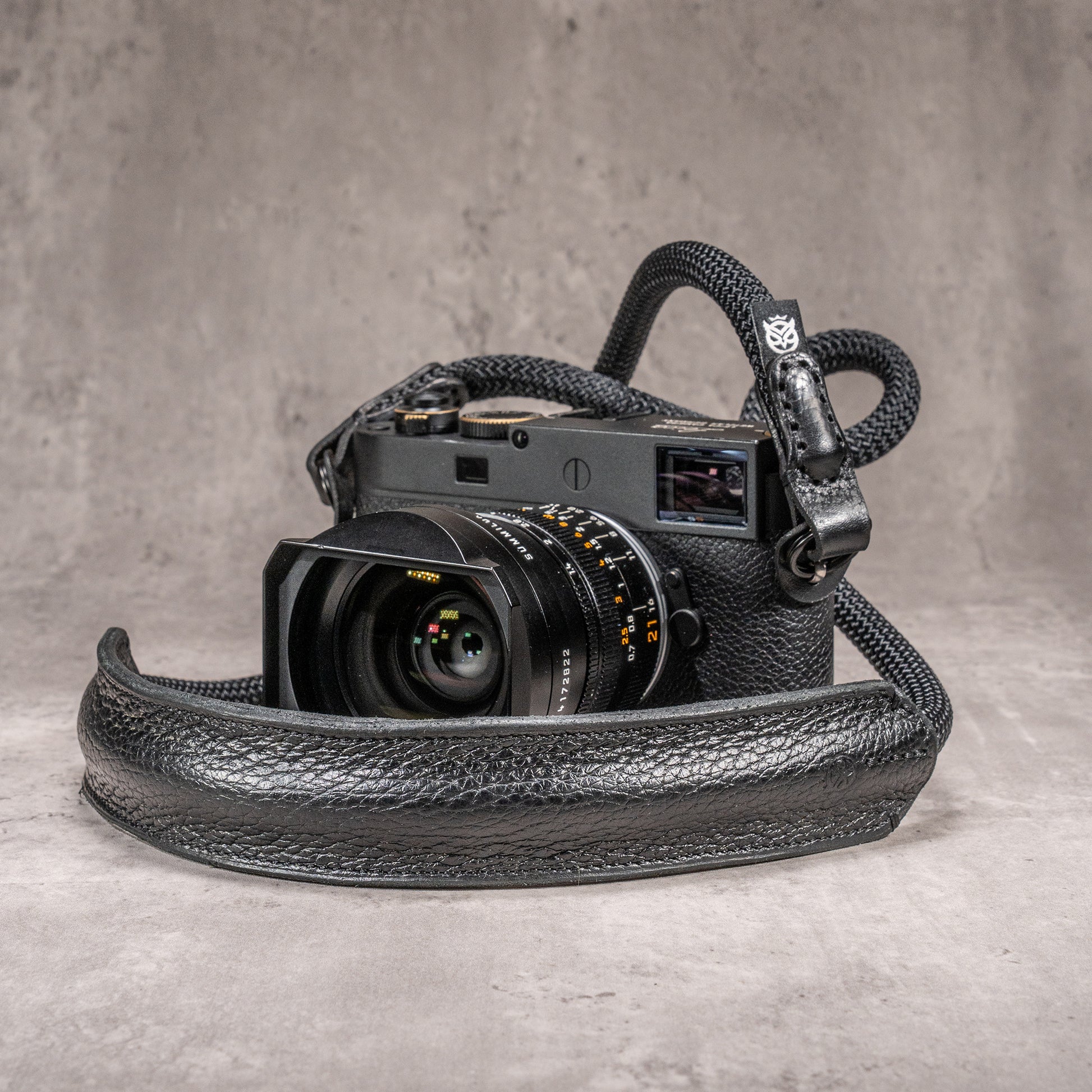 Classic Round Padded Rope Camera Strap -  Stealth