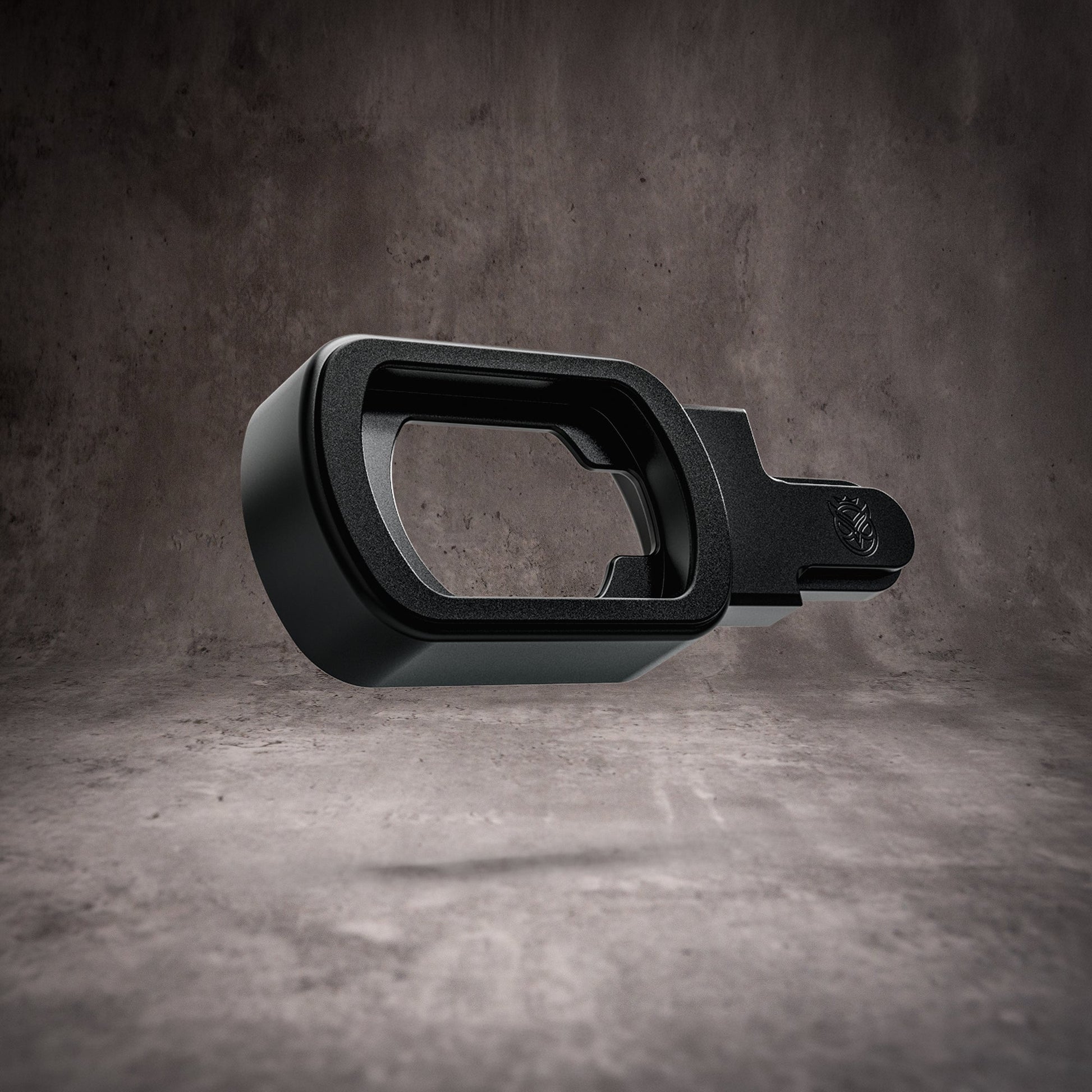 Owlkrown EyeKup for Leica Q2 and Q3 in Black Chrome, fitted to the viewfinder
