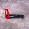FlexGrip for Leica Q — Black Chrome plate, OxBlood grip