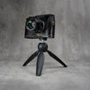 Leica M11 in a black gloss lizard FlexCase mounted on a tabletop tripod