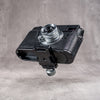 Arca clamp mounted to the concealed profile in the black python FlexCase base plate