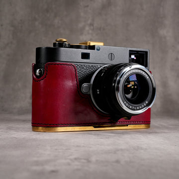 FlexCase for Leica M11, M EV1 - OxBlood - Brass Plate - Limited Edition