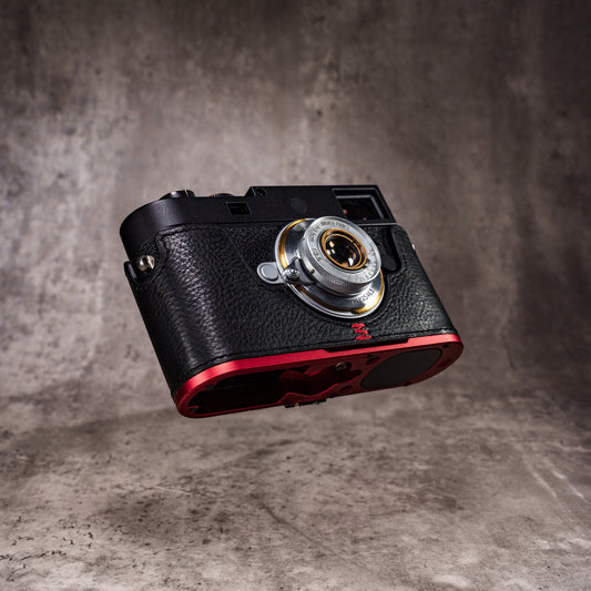 FlexCase for Leica M11, M EV1 - Black Chrome - OxBlood Plate