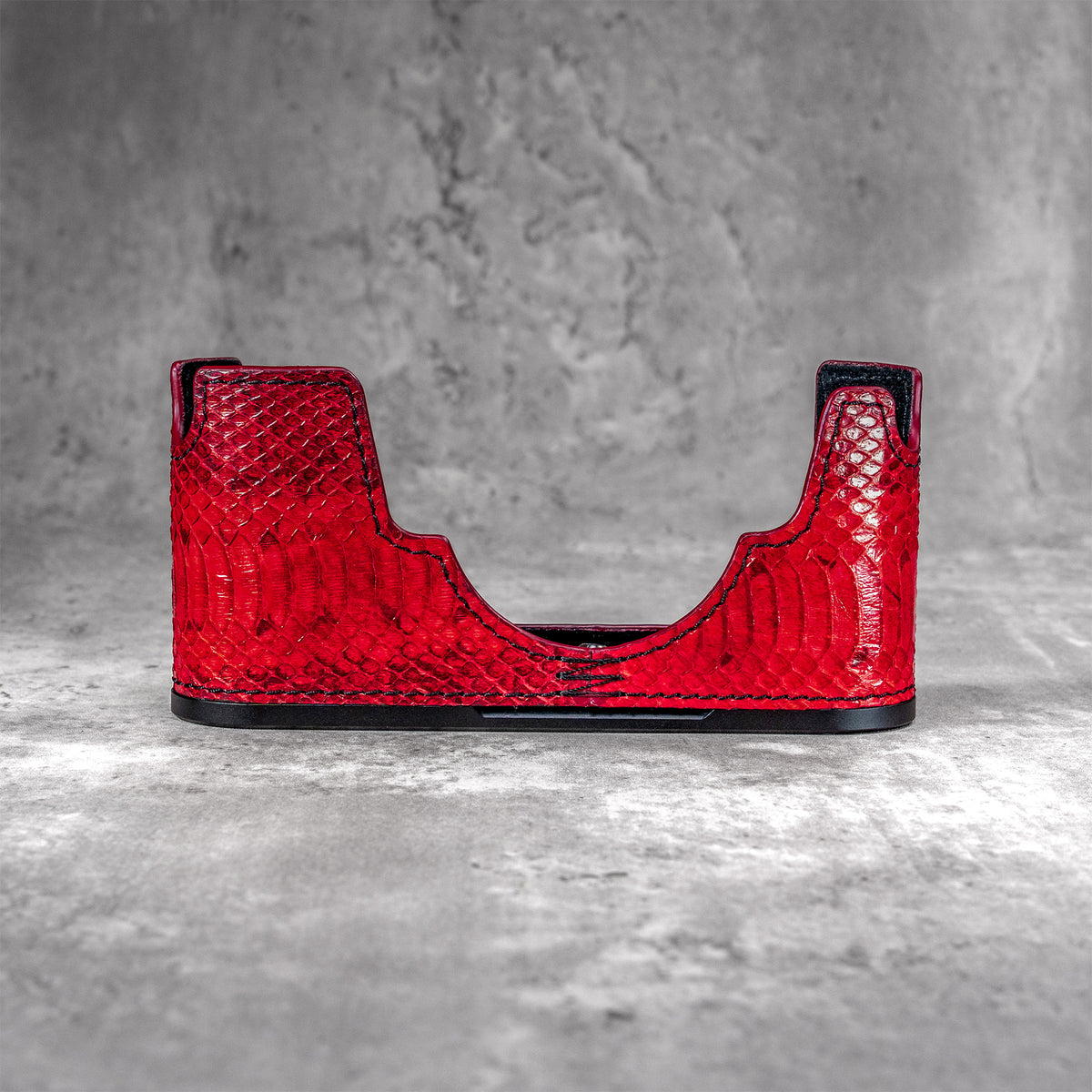 Red python FlexCase on its own, empty, front view