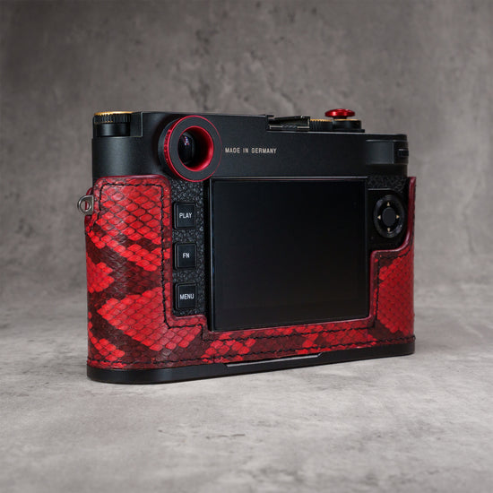Red Python FlexCase on a Leica M11, rear three quarter