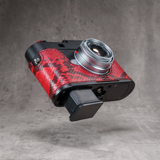 Red Python FlexCase with the AirTag compartment open