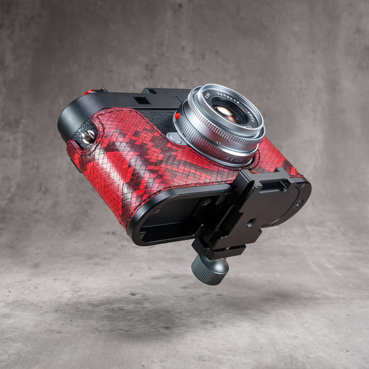Red Python FlexCase on an Arca clamp
