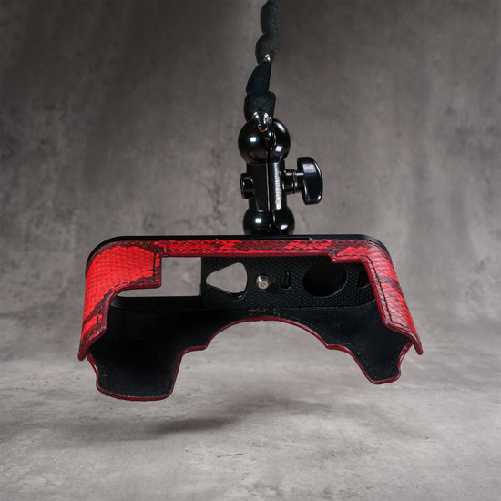Red Python FlexCase on a tripod mount