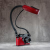 The Ruby Gloss FlexCase on a Leica M with the matching Classic Flat Padded Rope camera strap