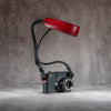 The Ruby Gloss FlexCase on a Leica M with the matching Classic Flat Padded Rope camera strap