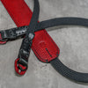The Ruby Gloss FlexCase on a Leica M with the matching Classic Flat Padded Rope camera strap
