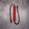 The Ruby Gloss FlexCase on a Leica M with the matching Classic Flat Padded Rope camera strap